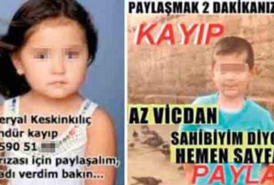 Sosyal medyada ‘kayıp’ ilanlarına dikkat!