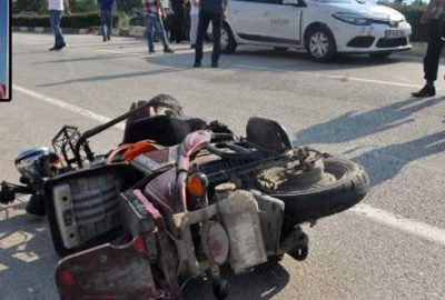 Otomobilin çarptığı elektrikli bisikletin sürücüsü öldü