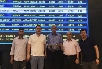 Konya Ovası’nın ilk mahsulü KTB’de işlem gördü