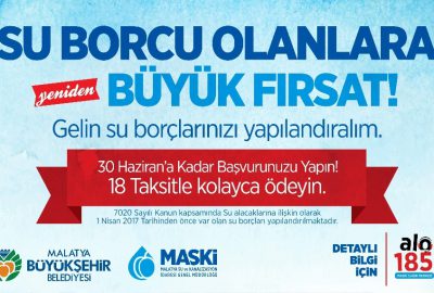 Su borçlarını yapılandırmada son gün 30 Haziran