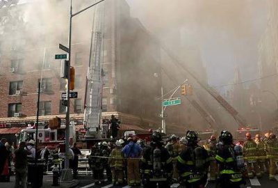 New York’ta apartmanda korkutan yangın