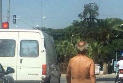 Aşırı sıcak delirtti, çırılçıplak soyundu