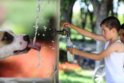 Bursalılar serinlemenin yolunu parklarda buldu