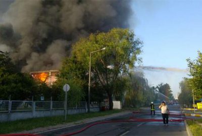 Kimya fabrikasında yangın
