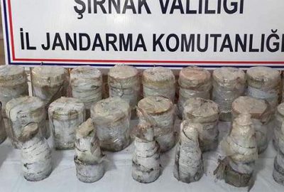 Şırnak’ta 24 el yapımı patlayıcı ele geçirildi