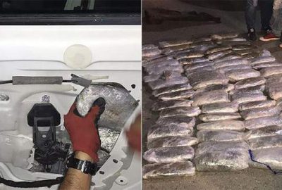 Otomobilin her yerinden uyuşturucu çıktı