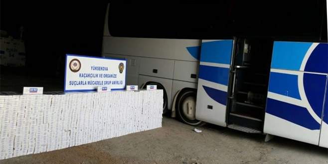 Yüksekova’da 11 bin 900 bin paket kaçak sigara ele geçirildi