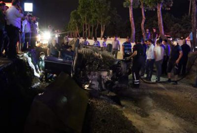 Bursa’da araç tramvay yoluna düştü: 2 ölü, 2 yaralı