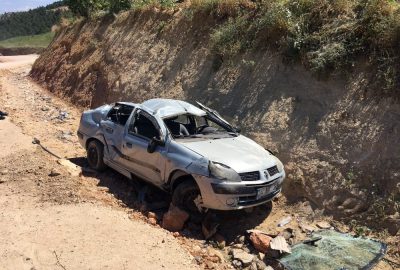 Bilecik’te otomobil takla attı: 2 yaralı