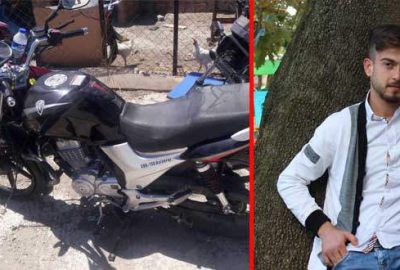 Motosikletli genç otobüsle çarpıştı