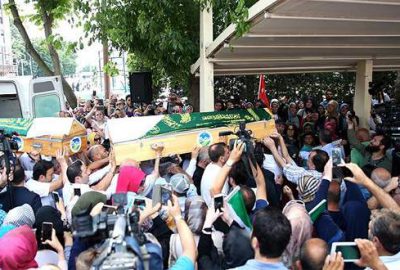 Suriyeli anne ve bebeği için cenaze töreni düzenlendi