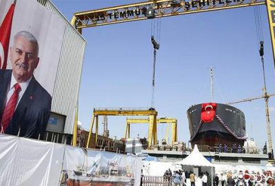 Lojistik destek gemisi denize indirildi