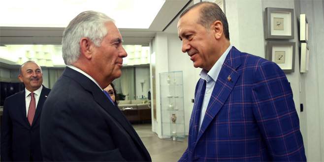 Erdoğan, Tillerson’u kabul etti