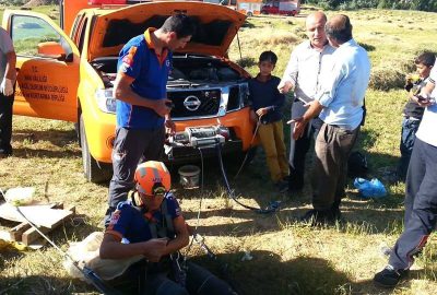 Kuyuya düştükten sora burada 8 yavru yapan köpek, Afad tarafından kurtarıldı