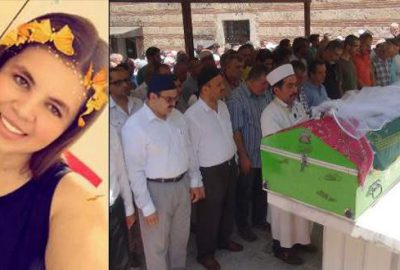 Tabutunun üzerine gelinlik koyularak son yolculuğuna uğurlandı