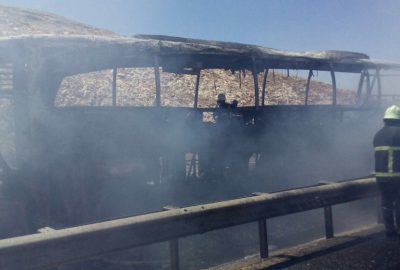 Şanlıurfa’da yanan otobüste 22 kişi yaralandı