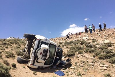 Bitlis UMKE aracı kaza yaptı: 2 yaralı
