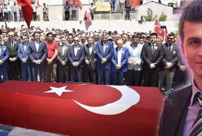 Teröristlerin şehit ettiği öğretmene veda