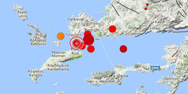 Ege Denizi’nde 6,5 büyüklüğünde deprem