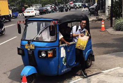 Endonezya’da trafiğe çözüm ‘bajai’ler