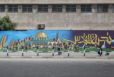 Duvar resimleriyle Kudüs ve Mescid-i Aksa’ya destek mesajı