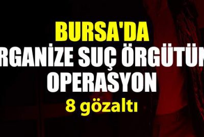 Bursa’da organize suç örgütüne operasyon: 8 gözaltı