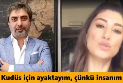 Bir grup sanatçı ve medya mensubunun, "Kudüs için ayaktayım, çünkü