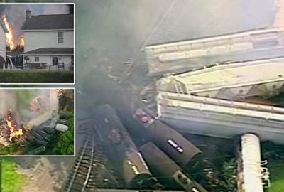 Nakliye treni dehşet saçtı