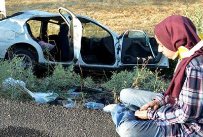 Kazada yaralanan annenin feryadı yürekleri sızlattı