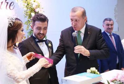 Cumhurbaşkanı Erdoğan, nikah törenine katıldı
