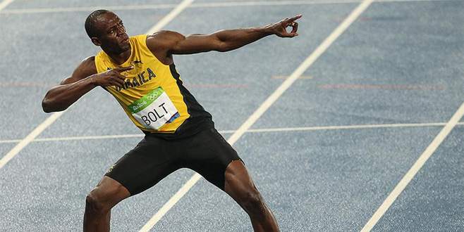 100 metreden Bolt geçti