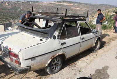 Yahudi yerleşimciler Filistinlilerin araçlarını yaktı