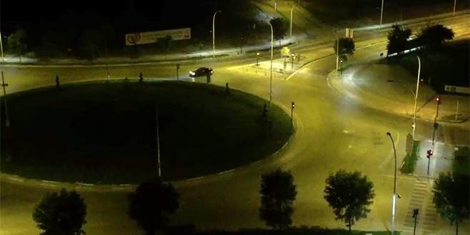 Şehrin göbeğinde tehlikeli drift