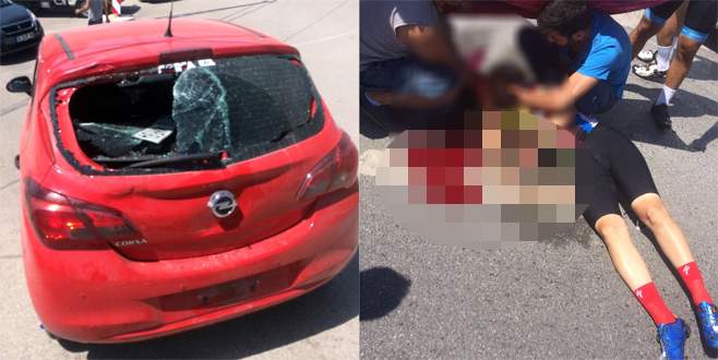 Bursa’da bisiklet sürücüsünü kanlar içinde bırakan kaza
