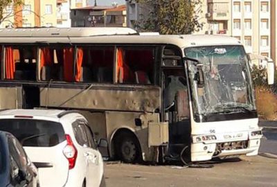 Cezaevi servis aracının geçişi sırasında patlama