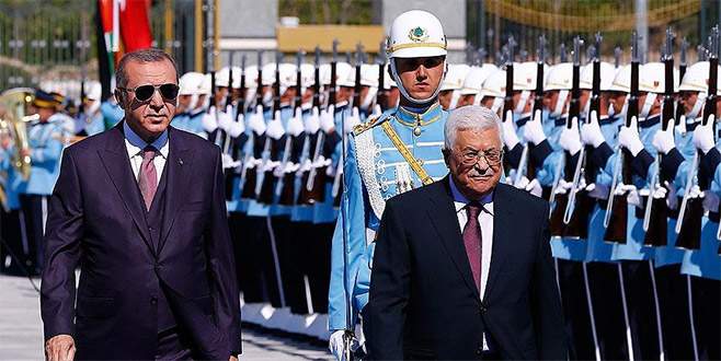 Cumhurbaşkanı Erdoğan Abbas’ı resmi törenle karşıladı