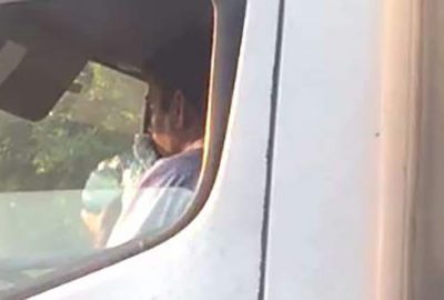 Direksiyon başında şok eden görüntü