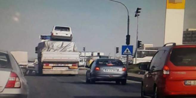Sürücüleri hayrete düşüren görüntü