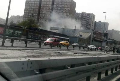 Metro istasyonunda yangın! Çevreyi yoğun duman kapladı