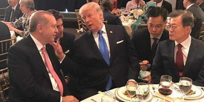 Erdoğan ile Trump yemekte bir araya geldi