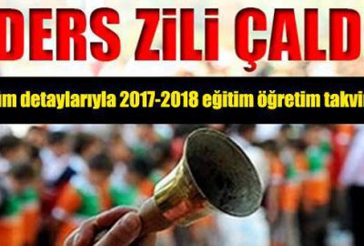 MEB 2017-2018 eğitim öğretim takvimi