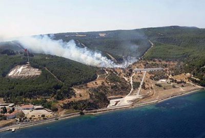 Gelibolu’da orman yangını