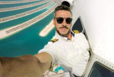 Brezilyalı pilotun uçak kullanırken yaptığı özçekimler tepki çekti. Pilotun fotoğrafların
