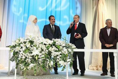 Erdoğan ve Yıldırım nikah şahidi oldu
