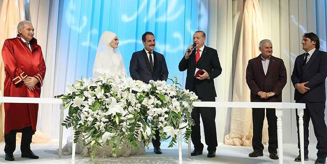 Erdoğan ve Yıldırım nikah şahidi oldu