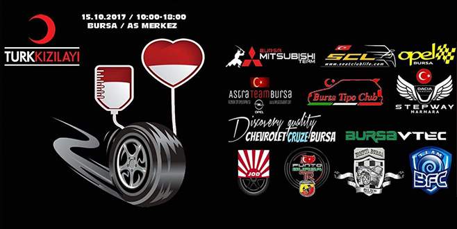 Bursa’da otomobil grupları kan bağışı için bir araya geliyor