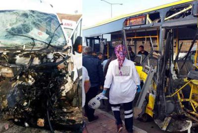 Öğrenci servisi ile halk otobüsü çarpıştı! 19 öğrenci yaralı