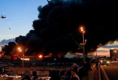 Moskova’da AVM’de yangın