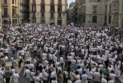 Katalonya krizine karşı ‘Konuşalım’ eylemi