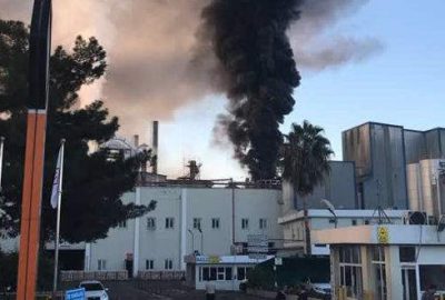 Yağ fabrikasında yangın